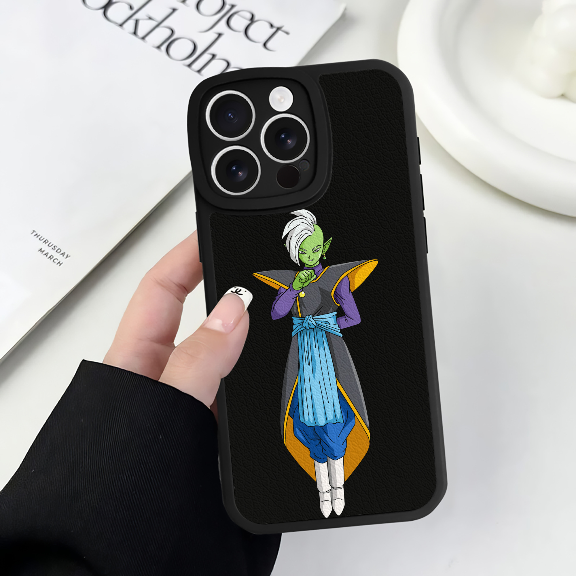 （画像用） ドラゴンボール DRAGON BALL 【iPhone 16シリーズ対応】シリコンスマホケース（レザー調） 材質：シリコン